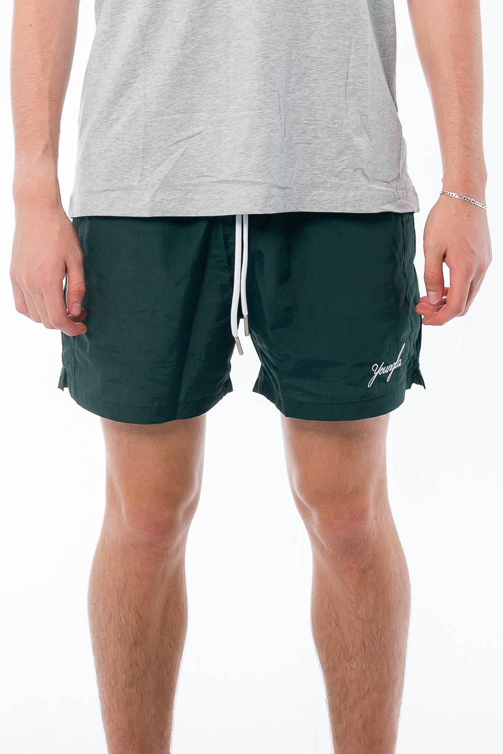 YoungLA Crinkle Shorts Green