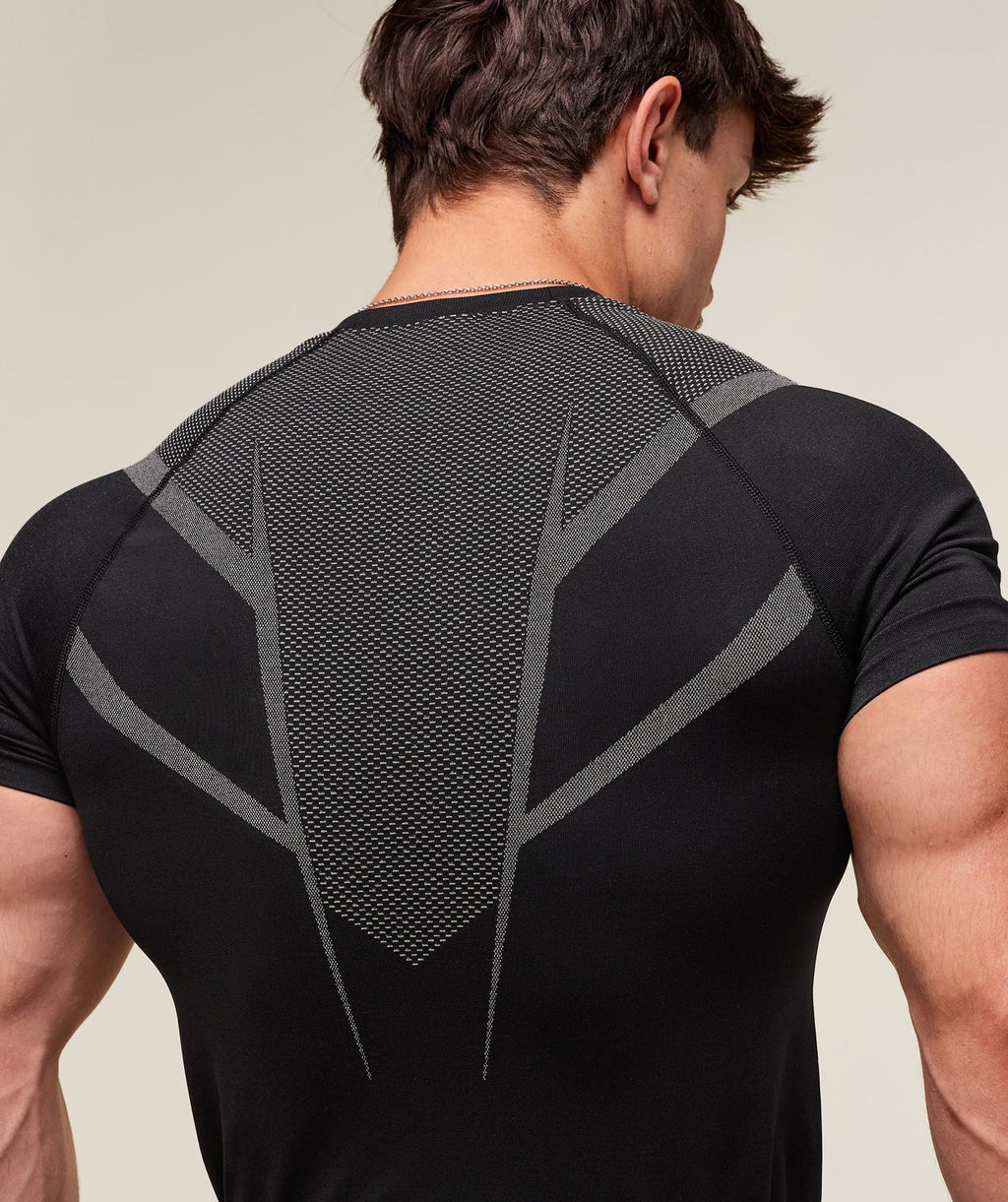 Gymshark Onyx 5.0 Seamless T-shirt Black/Light Grey
