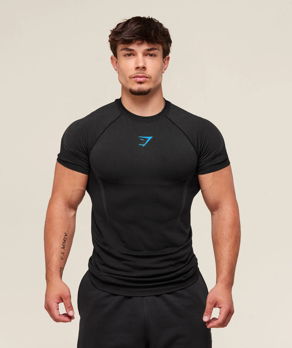 Gymshark Onyx 5.0 Seamless T-shirt Black/Onyx Grey