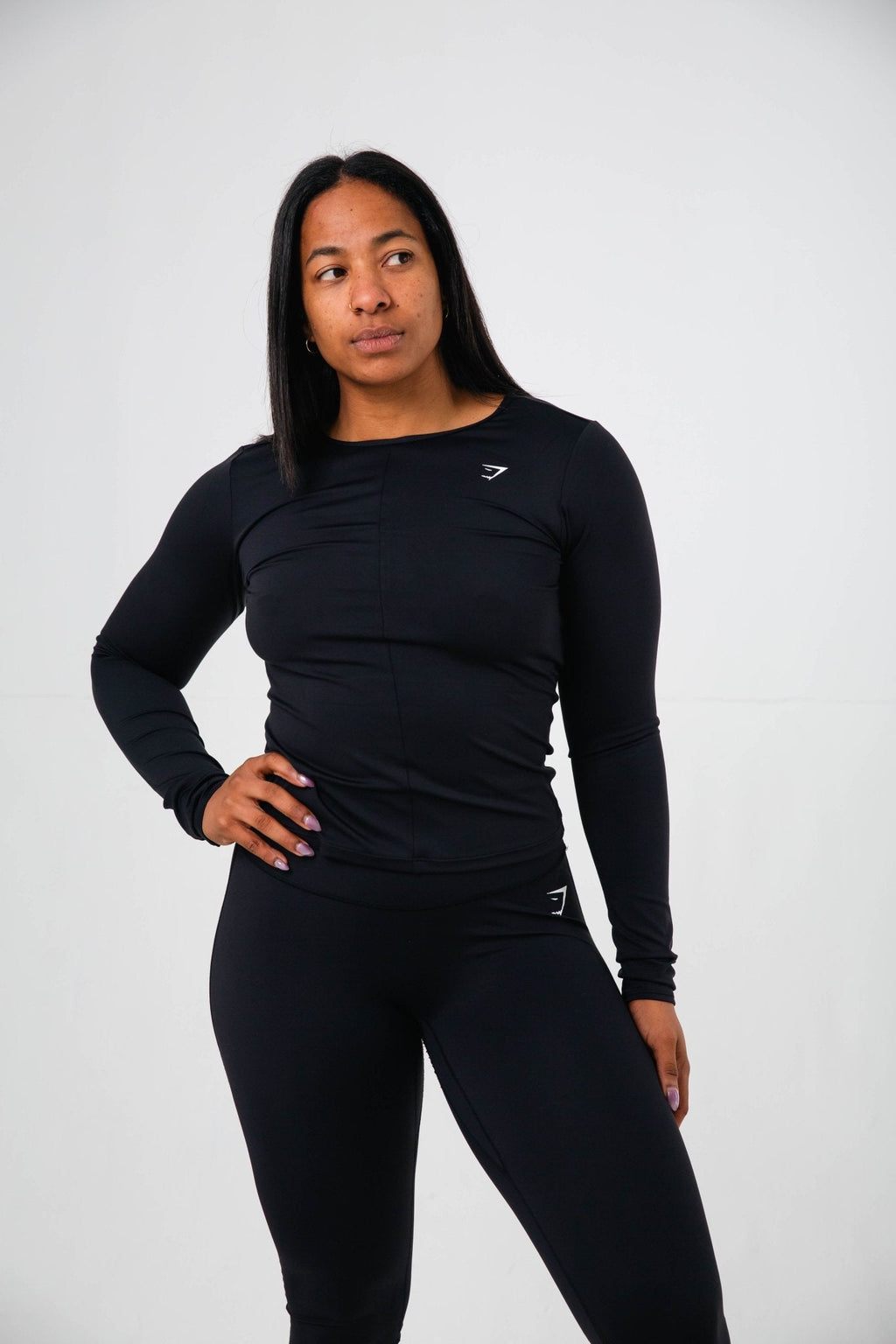 Gymshark Black Everyday Open Back Long Sleeve Top