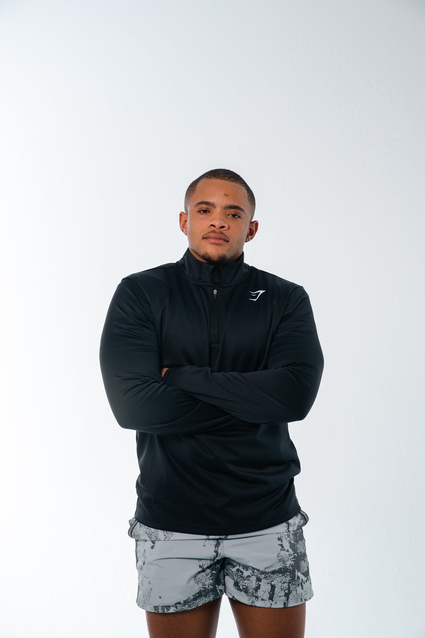 Gymshark Black Running Dept Quarter Zip