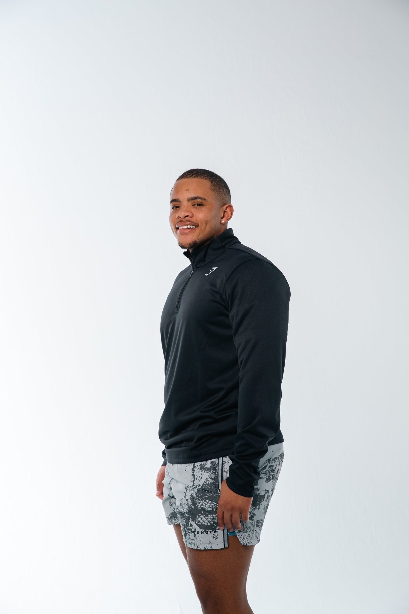 Gymshark Black Running Dept Quarter Zip