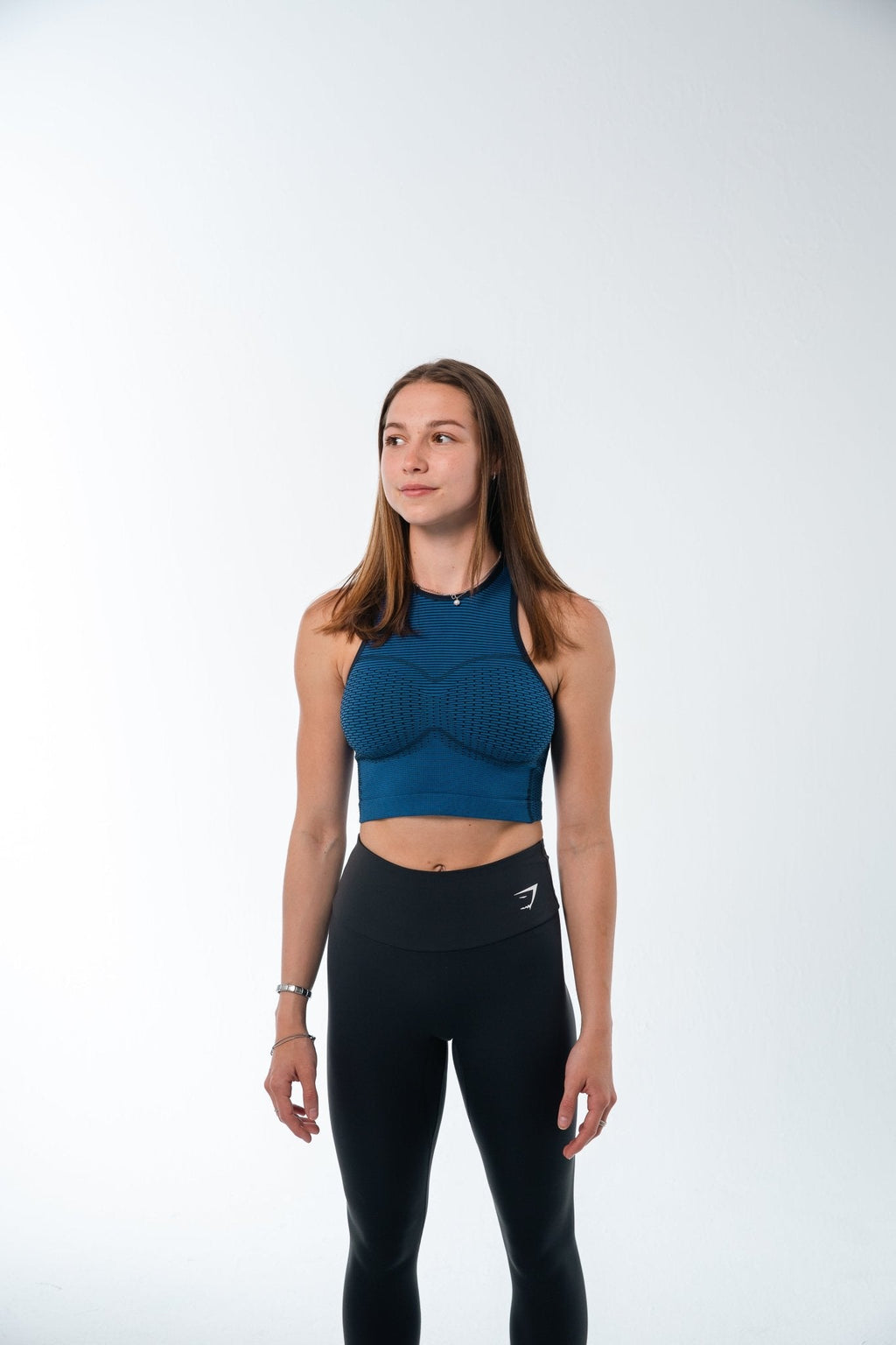 Gymshark Blue Sport Seamless Cropped Tank