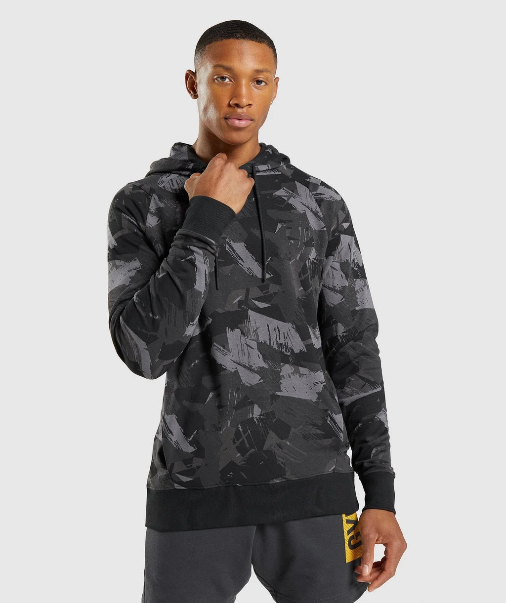 Gymshark Bold Unisex Army Black Hoodie