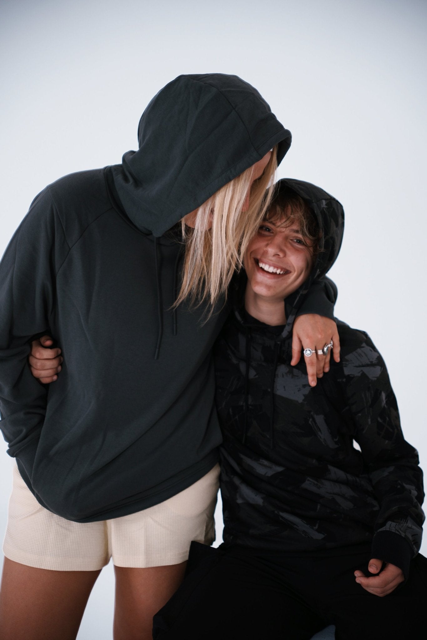 Gymshark Bold Unisex Army Black Hoodie