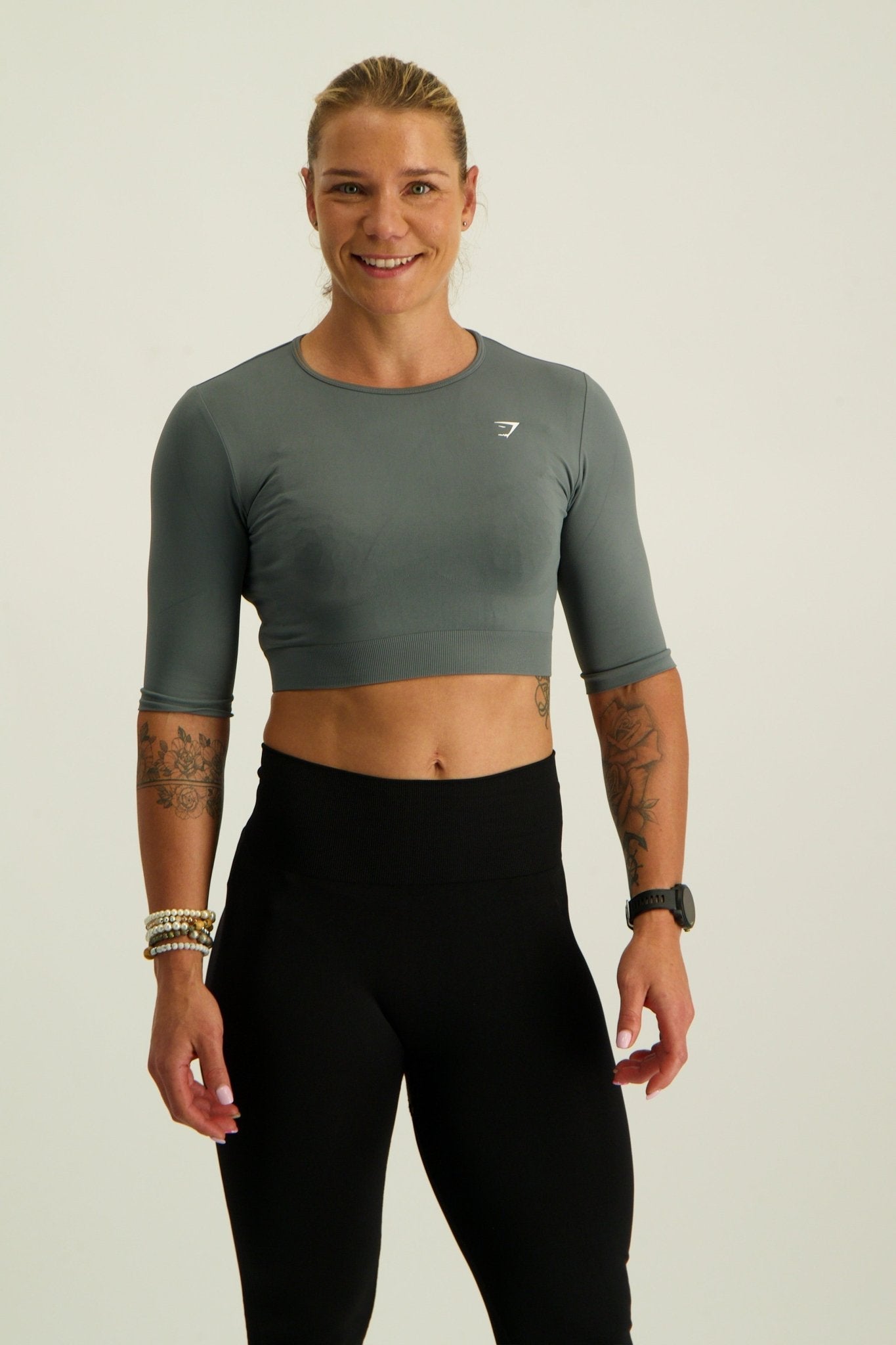 Gymshark Everyday Seamless Crop Top - Cargo Teal