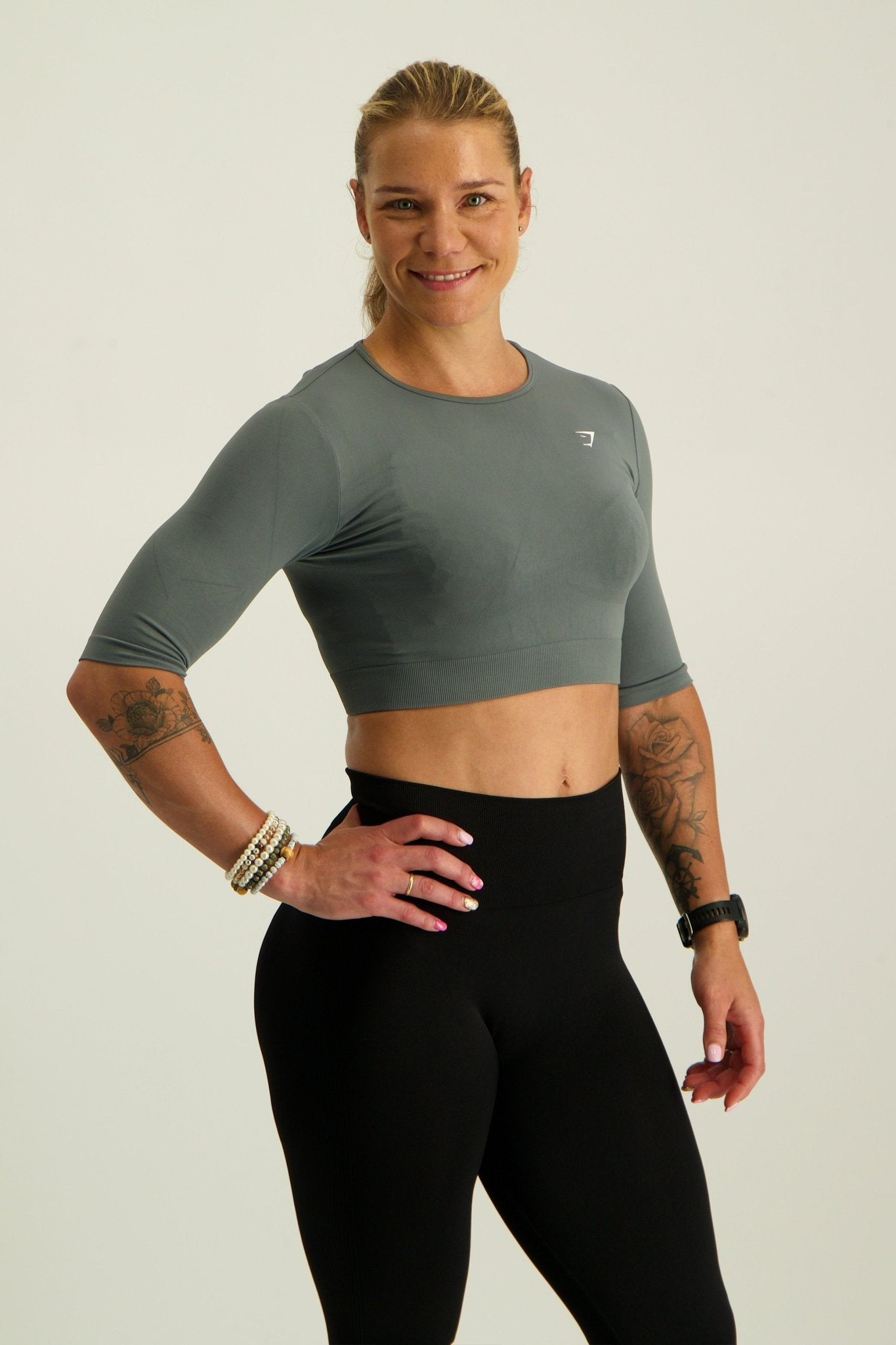 Gymshark Everyday Seamless Crop Top - Cargo Teal