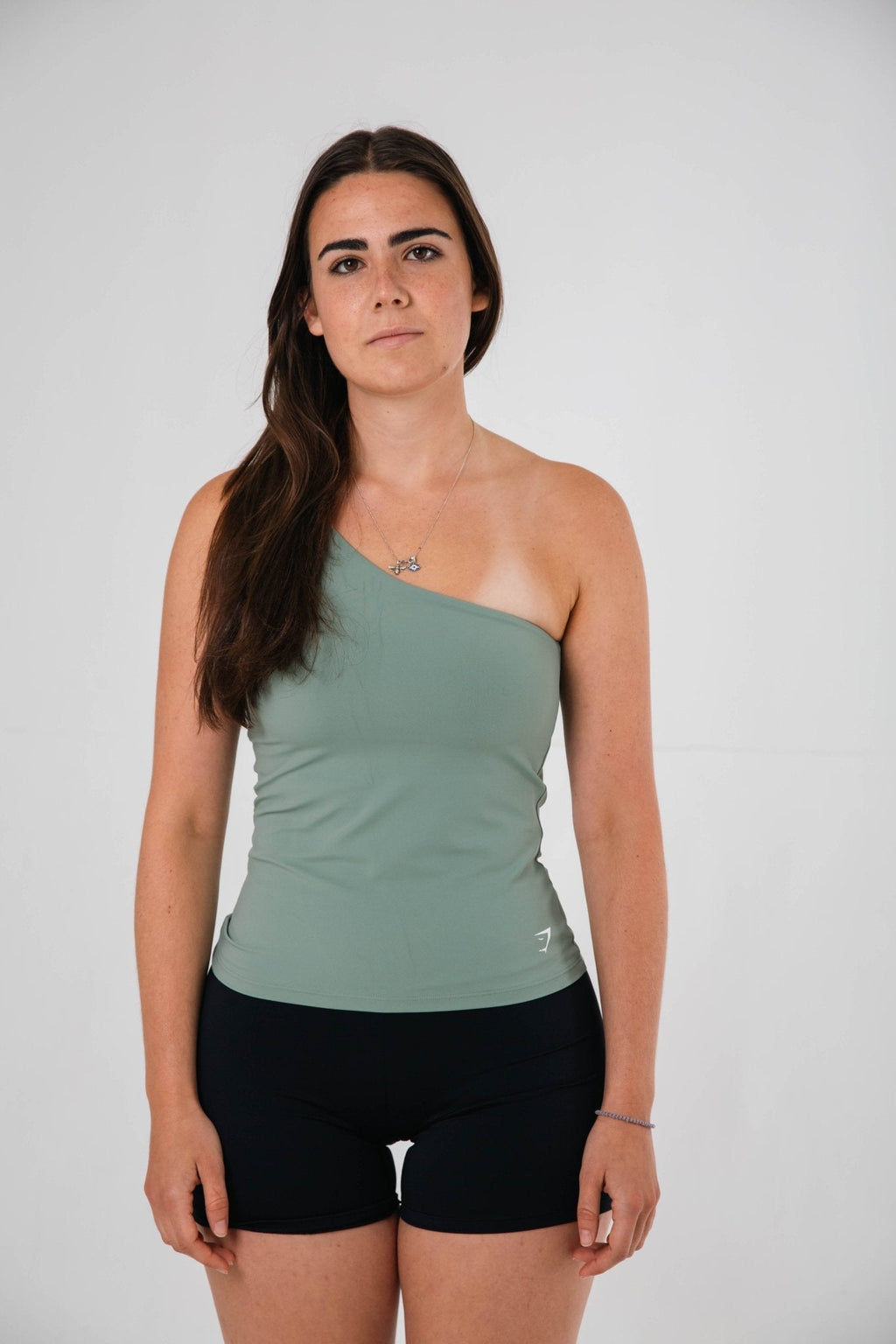 Gymshark Green Asymmetric Shelf Tank
