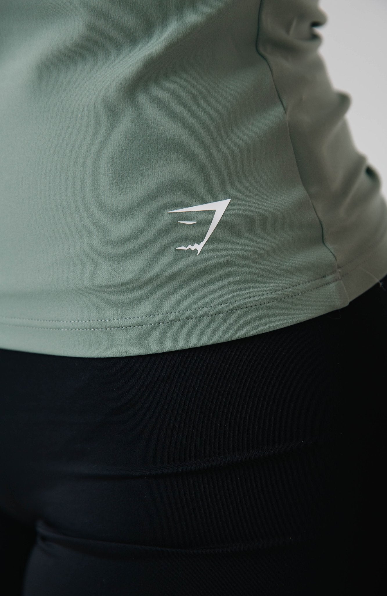 Gymshark Green Asymmetric Shelf Tank