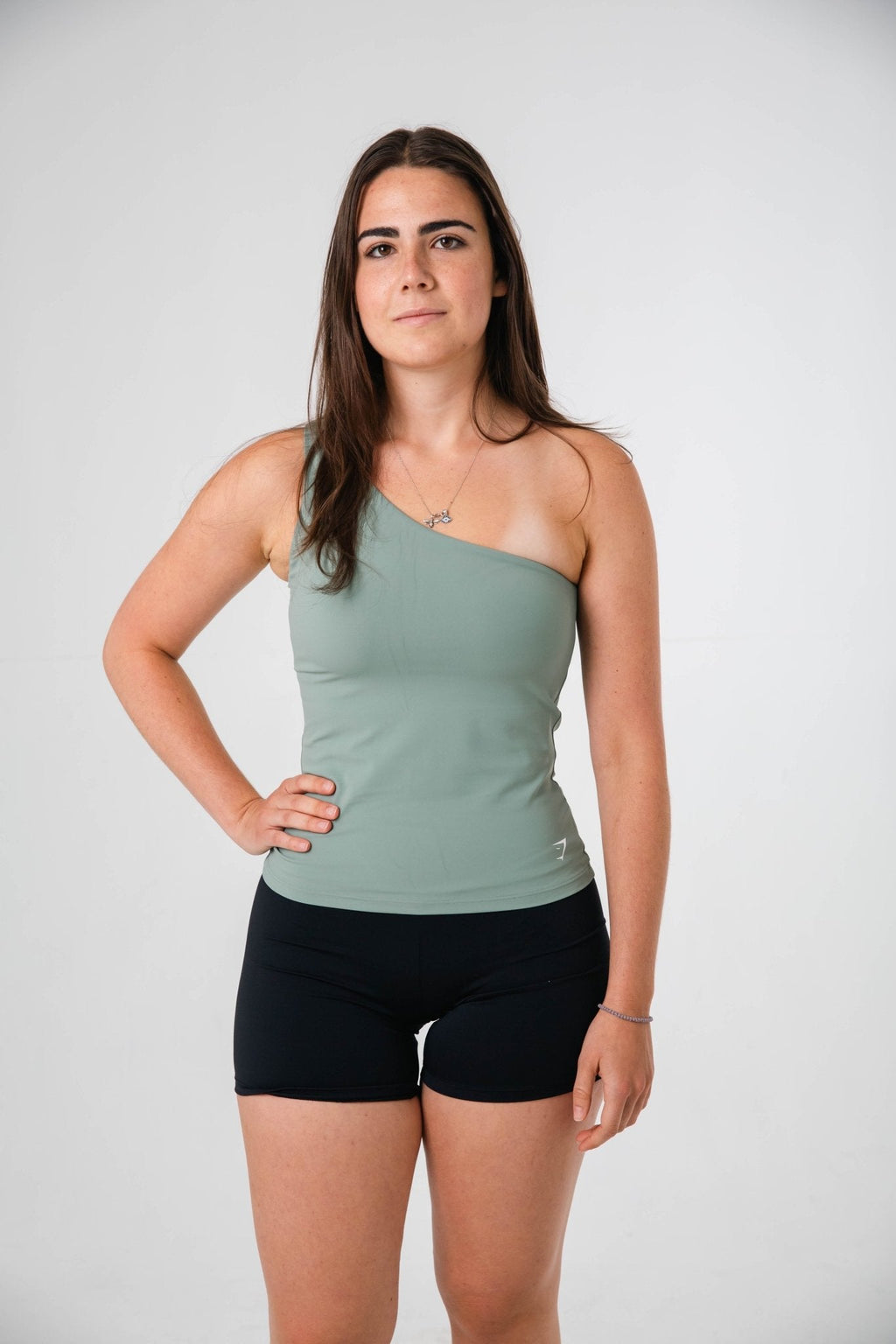 Gymshark Green Asymmetric Shelf Tank
