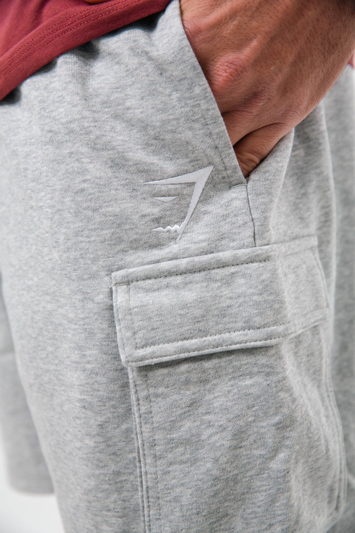 Gymshark Grey Crest Cargo 7" Shorts