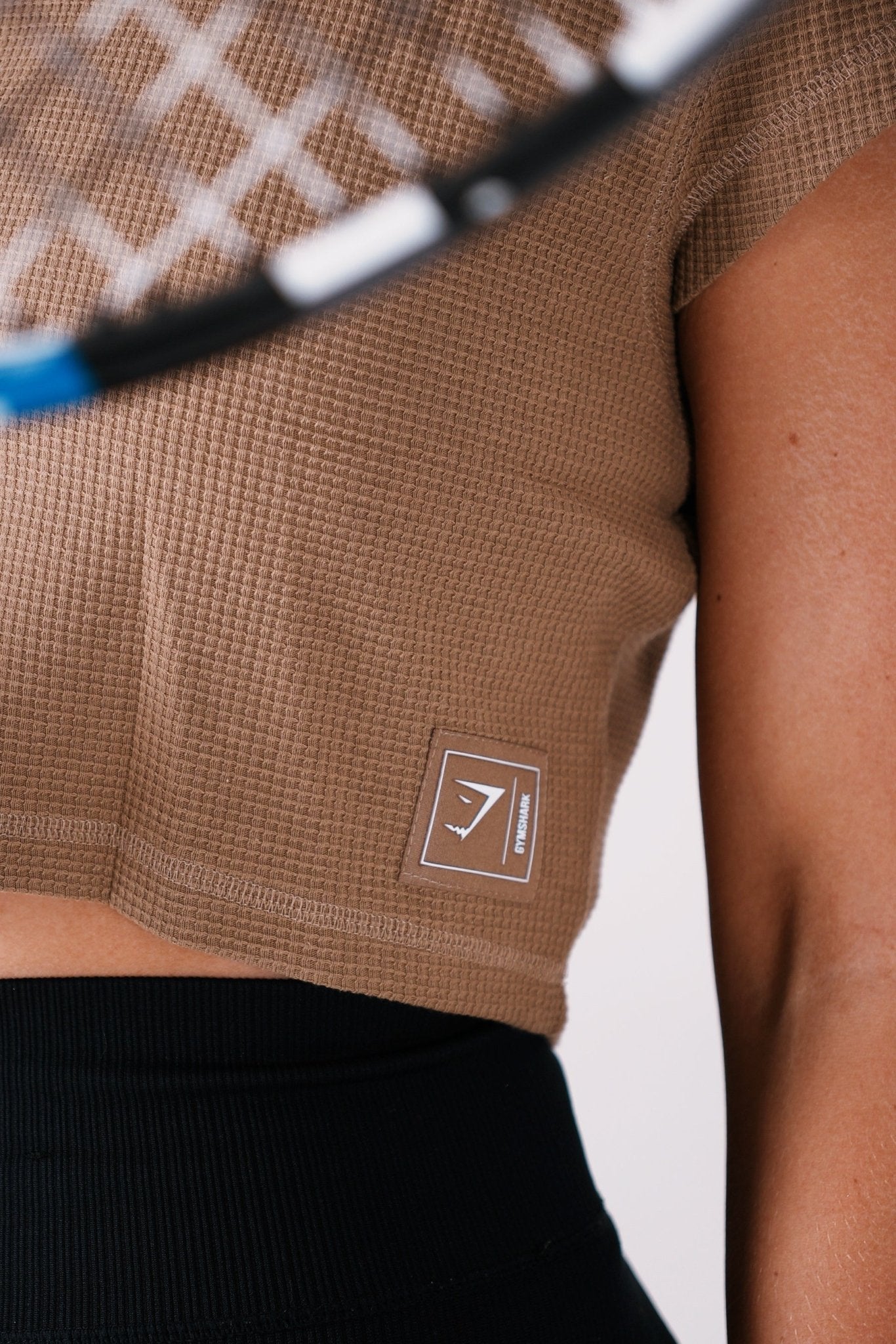 Gymshark Light Brown Pause Crop Top