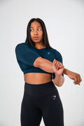 Gymshark Navy Everyday Seamless Crop Top