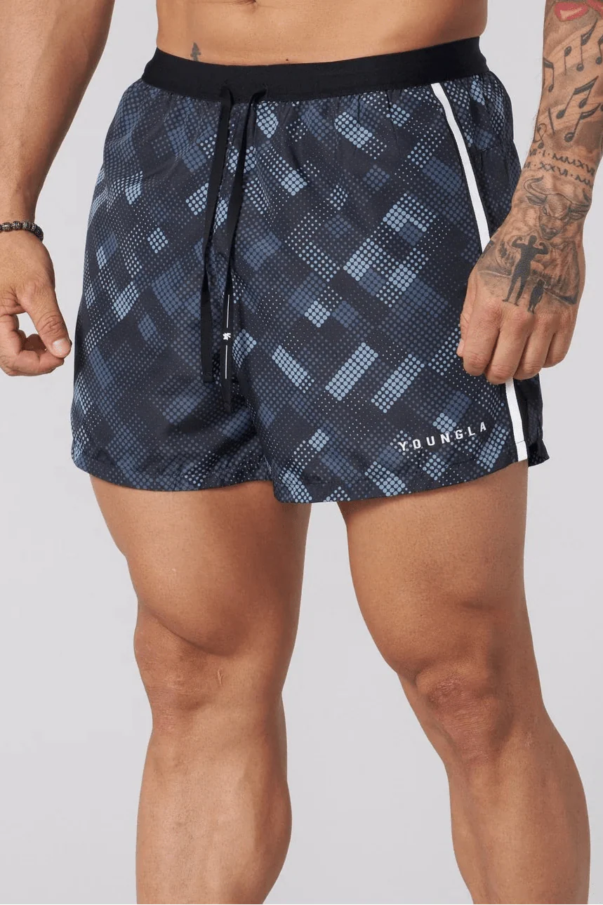 YoungLA Ultra Running Shorts Black Pixels